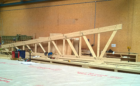 Relevé de point au théodolite et solution de sur-charpente