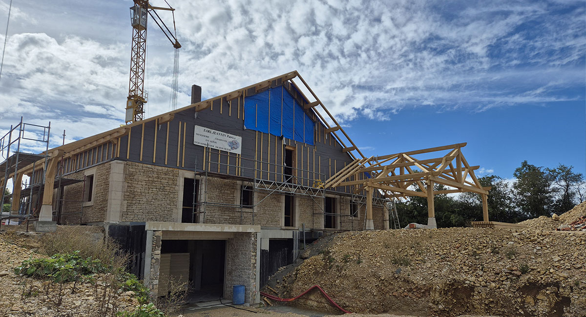 Maison neuve ossature bois charpente doubs 25